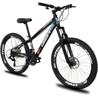 Bicicleta aro 26 Dropp Freeride grau Alumínio 21 Marchas Freios a disco supensão Tipo Gios Viking - Droppx