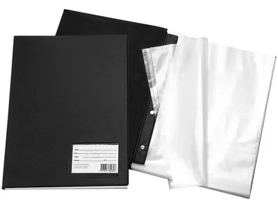 Pasta Catálogo Com 50 Envelopes Plásticos All Black DAC