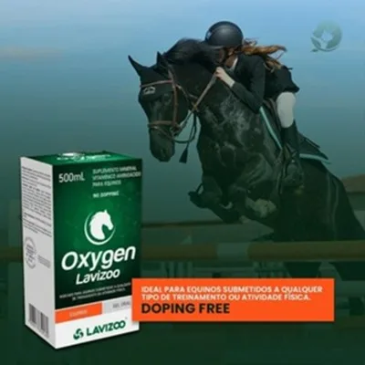 Lavizoo Oxygem Clemb 500ml Termogênico Broncodilatador Suplemento para Equinos