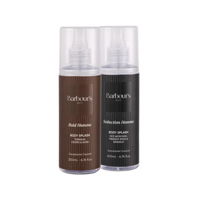 Kit Body Splash Masculino Bold e Seduction Homme Barbours 200ml - Barbours Beauty