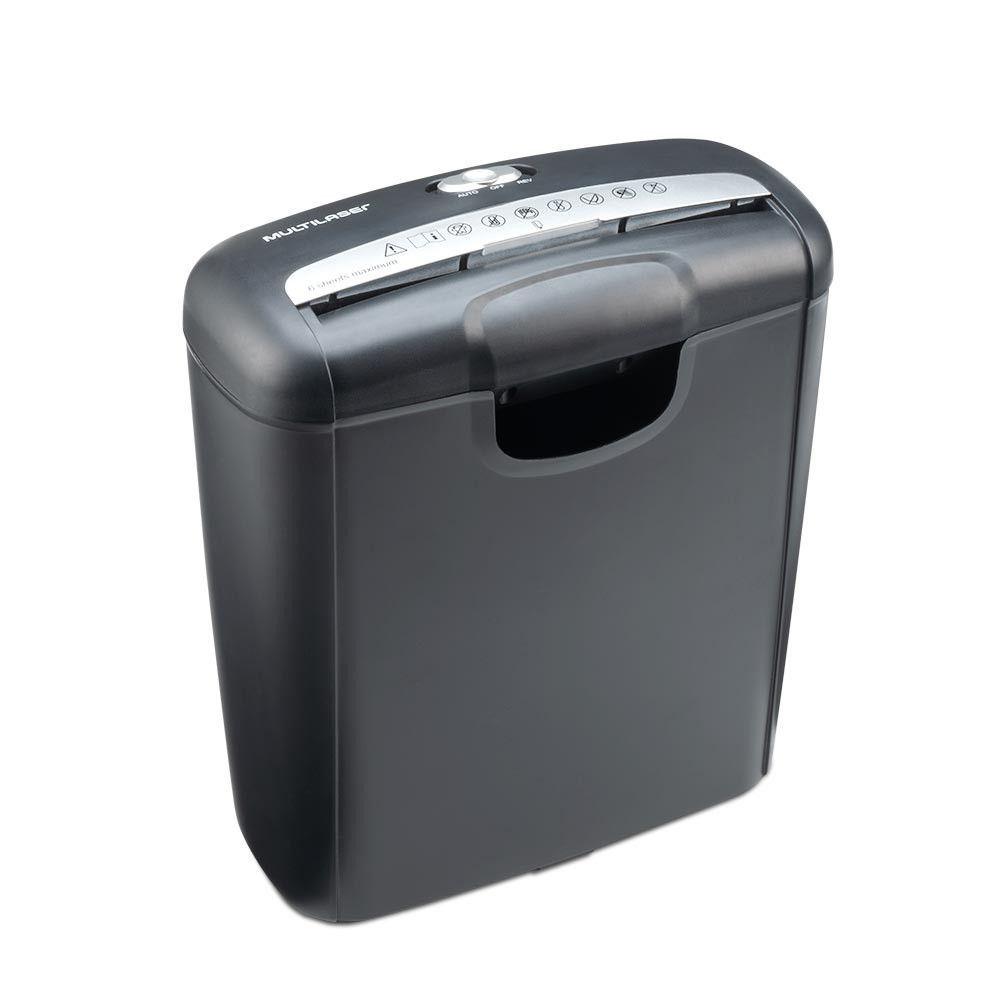 Fragmentadora de Papel e Cartão 6 Folhas em Tiras 10L 220v - OF010 - Multilaser