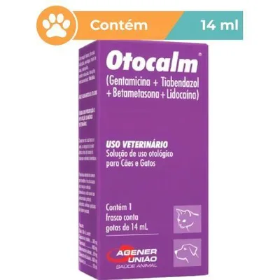 Otocalm Gotas Agener Solução Otológica 14ml Cães Gatos