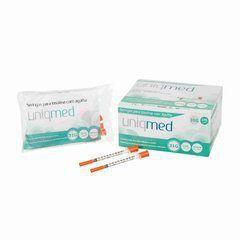 Seringa para insulina 1,0 ml 6x0,25mm 100un uniqmed
