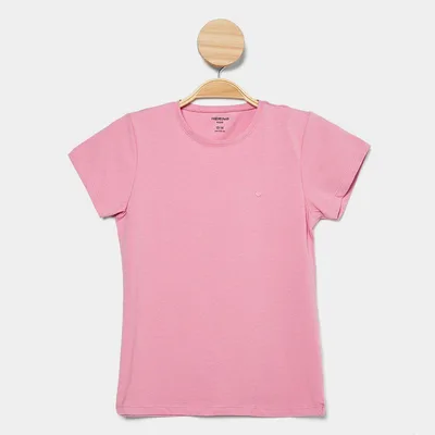 Blusa Infantil Hering Meia Malha Lisa Feminina
