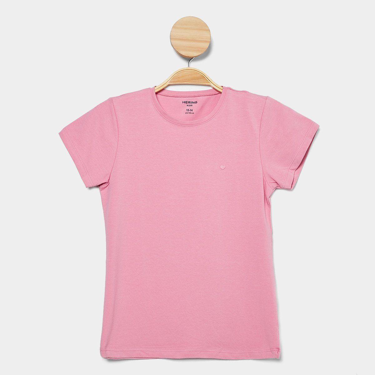 Blusa Infantil Hering Meia Malha Lisa Feminina