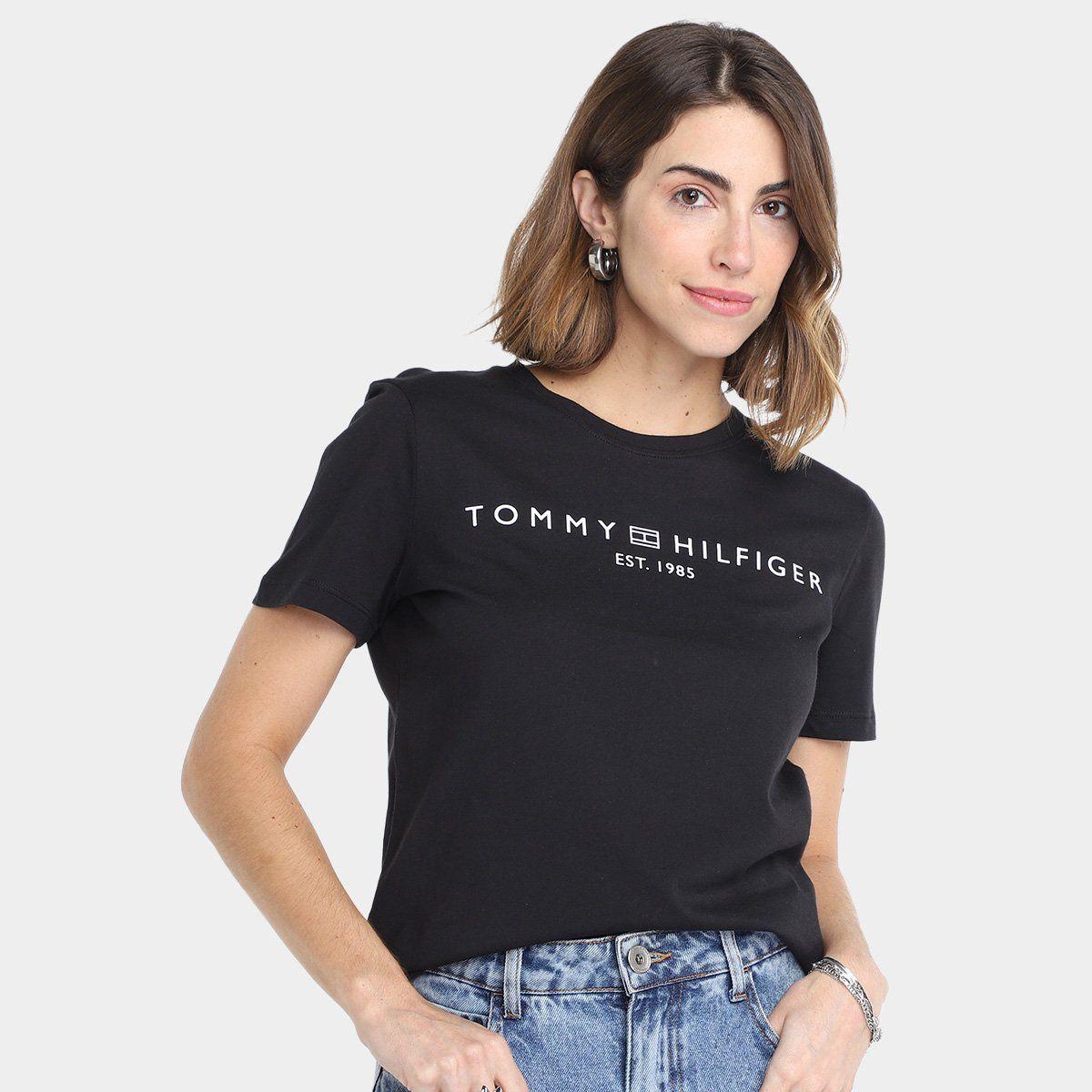 Camiseta Tommy Hilfiger Reg Corp Logo Feminina