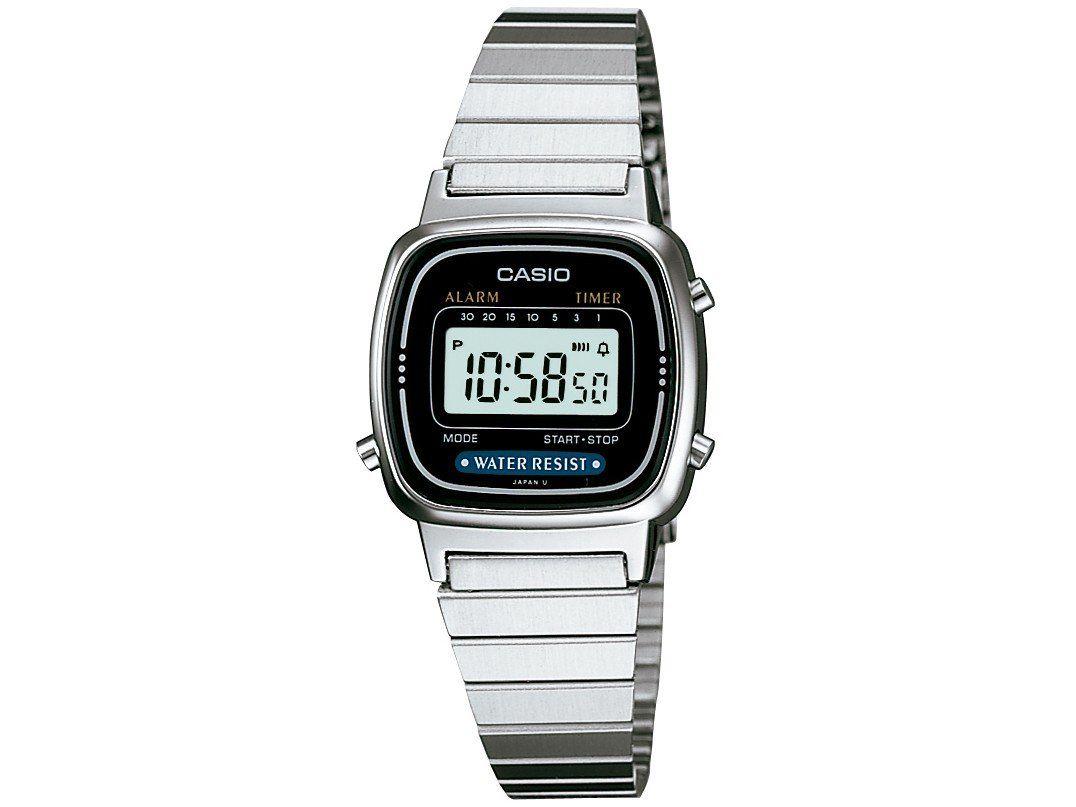 Relógio Feminino Casio Vintage Prata Mini LA670WA-1DF