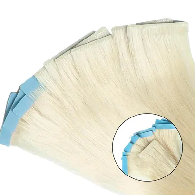 Megahair Loiro Aplique Invisivel Fita Adesiva 60cm 20 Peças - cabelo humano