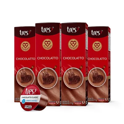 Kit Chocolatto Classic 40 Cápsulas TRES 3 Corações
