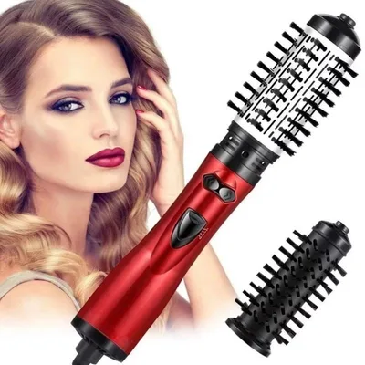 Escova de Cabelo para Volume Rotativa Giratoria Seca Alisa E Modela 110v Cor Vermelho 127v - Escova Rotativa
