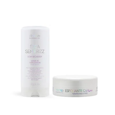 Kit Seca Sem Friz e Esfoliante Capilar Amend Essencial