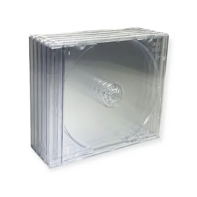10 Unidades Estojo/Box CD 10mm Acrílico Transparente/Cristal Modelo Padrão - Solution2go