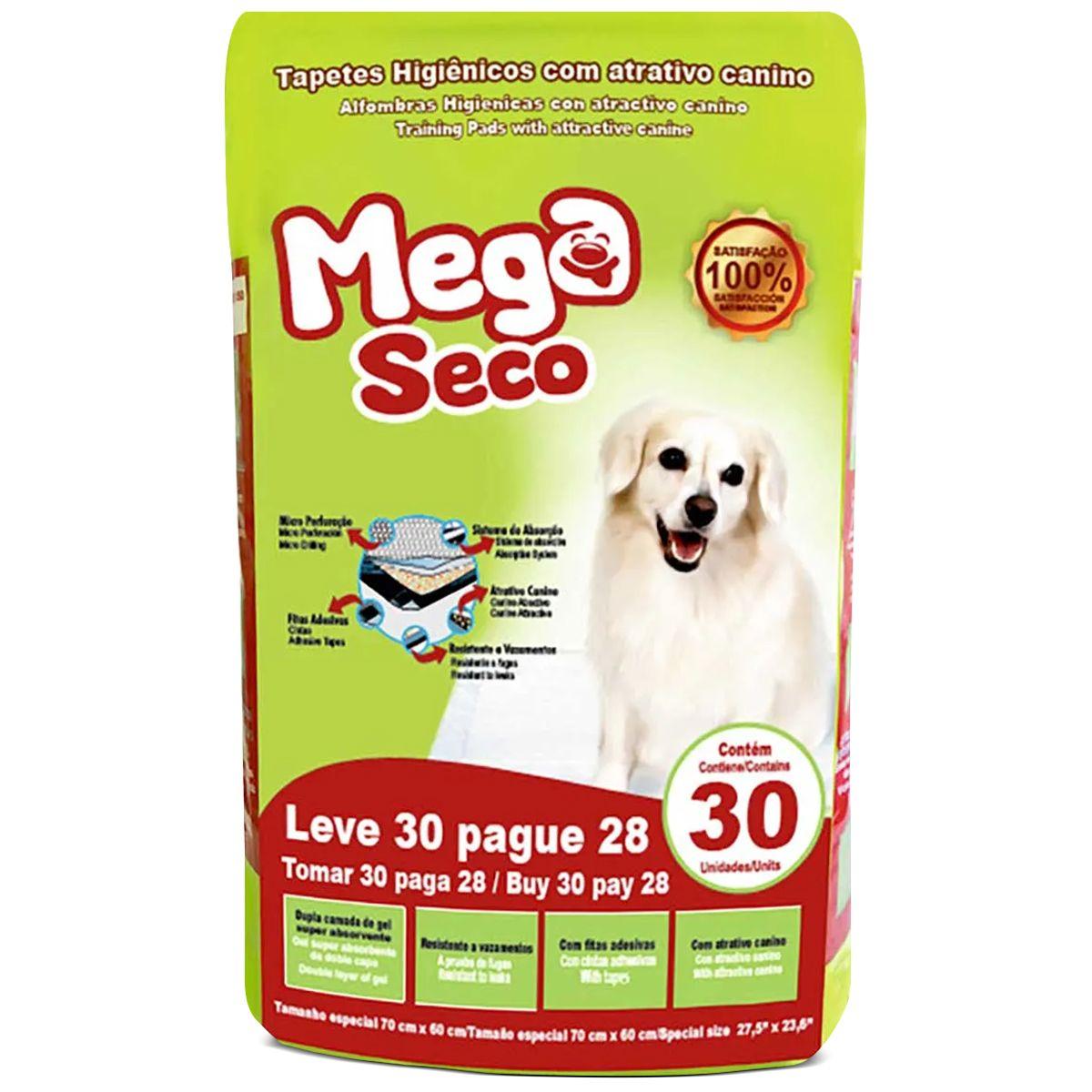 Tapete Higiênico Mega Seco 30 Unidades 60x65cm - Mimo