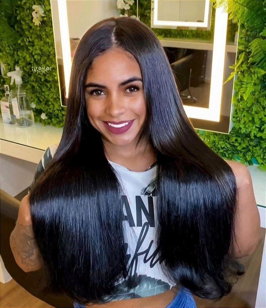 Cabelo Humano Indiano Liga Prata Classe A - A Rainha dos Cabelos