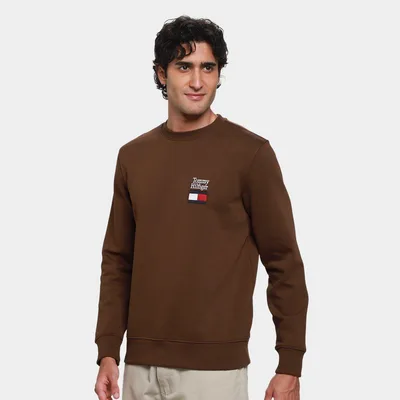 Moletom Tommy Hilfiger Embro Flag Sweatshirt Masculino