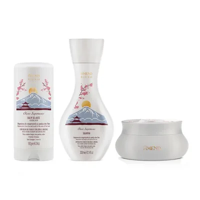 Kit Shampoo + Máscara + Balm Selante Amend Millenar Óleos Japoneses