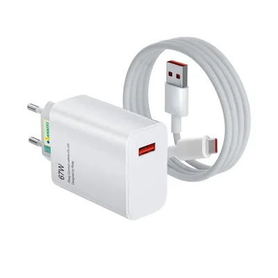 Carregador Turbo UsbC 67W Compatível com Xiaomi Note 11 12 13 Poco X3 X4 X5 X6 Pro - lehmox