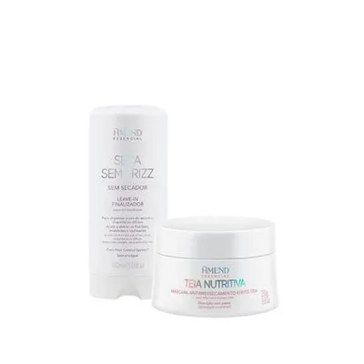 kit Seca Sem Frizz + Máscara Nutritiva Efeito Teia - Amend