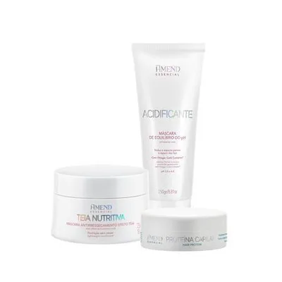 Kit Acidificante + Proteína + Máscara Nutritiva Efeito Nutritiva - Amend
