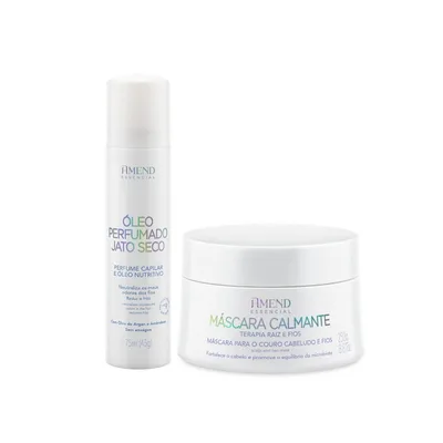 Kit Perfume Capilar em Óleo e Máscara Calmante Para Couro Cabeludo Amend