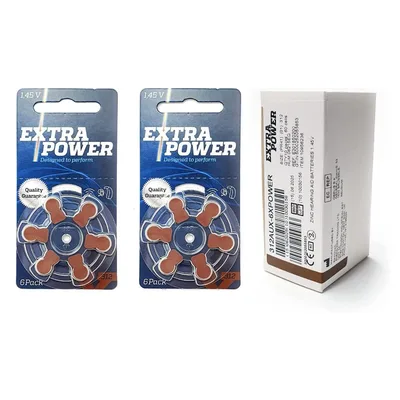 72 Pilhas Baterias 312 PR41 Extra Power 12 Cartelas