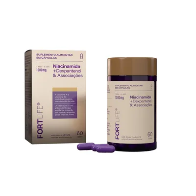 Niacinamida 1000mg 60 Cápsulas Fortlife - Fortlife Pharma