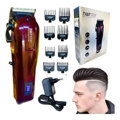 Máquina De Corte Cabelo Sem Fio 5w Hairstar Bivolt Km-209