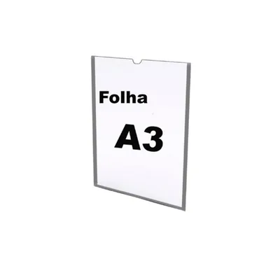 Display De Parede Em Acrílico A3 Vertical com 10 Unidades - MCM ACRILICOS