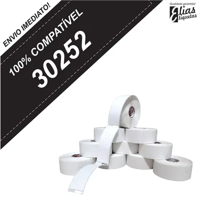 10 Rolos - Etiqueta 30252 - Para Impressora Dymo 450 - ELIAS ETIQUETAS