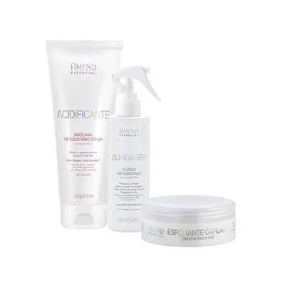 kit Fluido Blindagem + Acidificante + Esfoliante - Amend