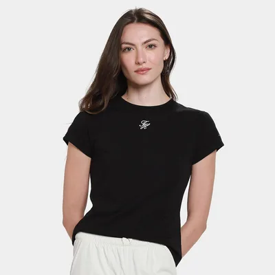 Camiseta Tommy Hilfiger Script Slim Feminina