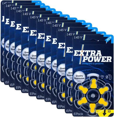 72 Pilhas 10 Extra Power Bateria Pr70 Aparelho Auditivo