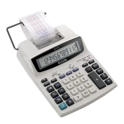 Calculadora Com Bobina Elgin Branca 12 Dígitos Ma-5121