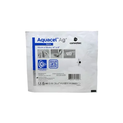 Curativo aquacel ag extra com prata 10x10cm estéril convatec original 01 und