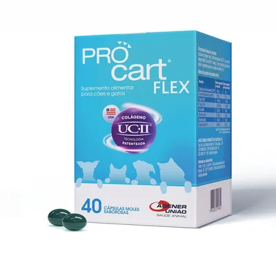 Suplemento Cães e Gatos Procart Flex Agner 40 Caps Moles - Agener União