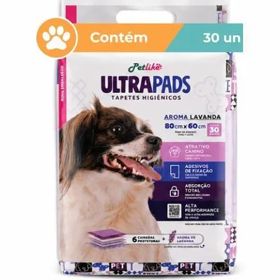 Tapete Higiênico Ultra Pads Lavanda 60x80cm 30 Unidades - Good Pad