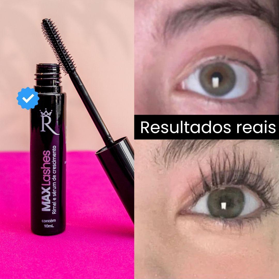 Max Lashes Mascara de cílios 2 em 1 com sérum de crescimento - Rainha Nativa