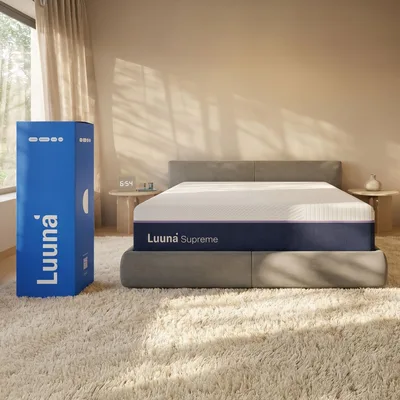 Colchão Luuna Supreme Firme, 5 Camadas de Espuma 32 cm com Bloqueio de Movimento, 10 Anos de Garantia