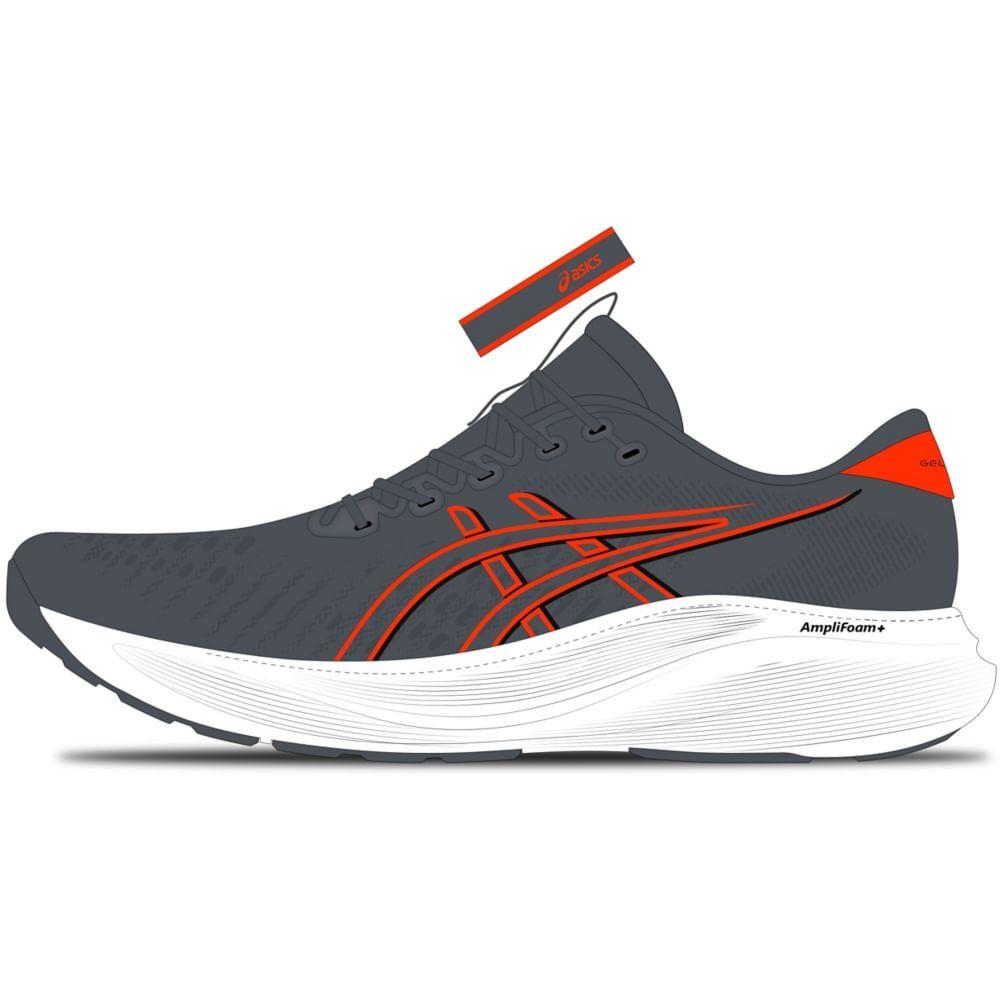 Tênis ASICS GEL-Excite 11 - Masculino - Cinza/Vermelho