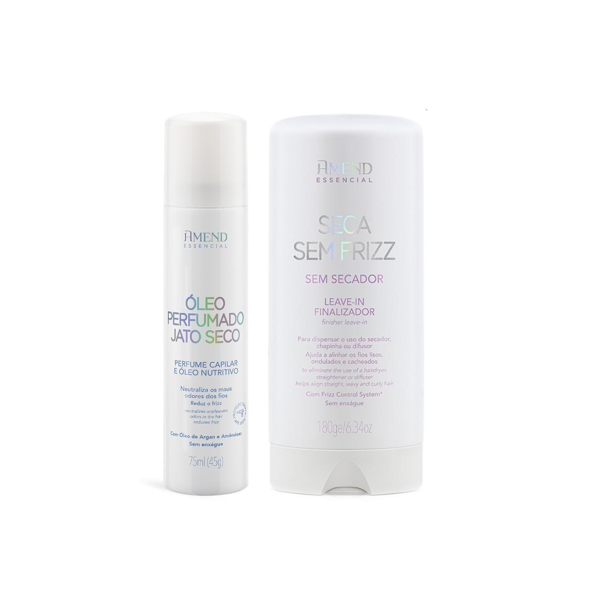 Kit Perfume Capilar em Óleo e Seca Sem Frizz Amend