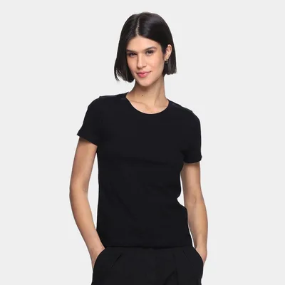 Camiseta Básica Hering Slim World Feminina