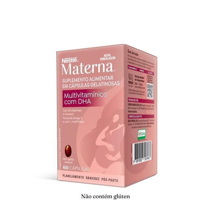 Suplemento adulto Materna Multivitamínico com DHA 60 unidades