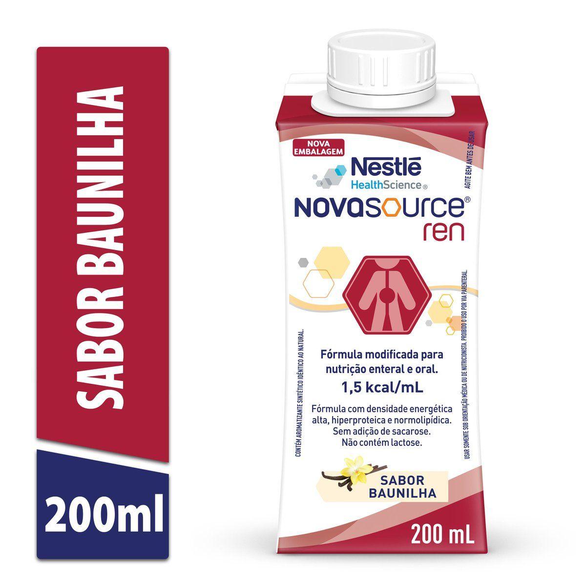 Nutrição Enteral e Oral Novasource Ren Baunilha 200mL