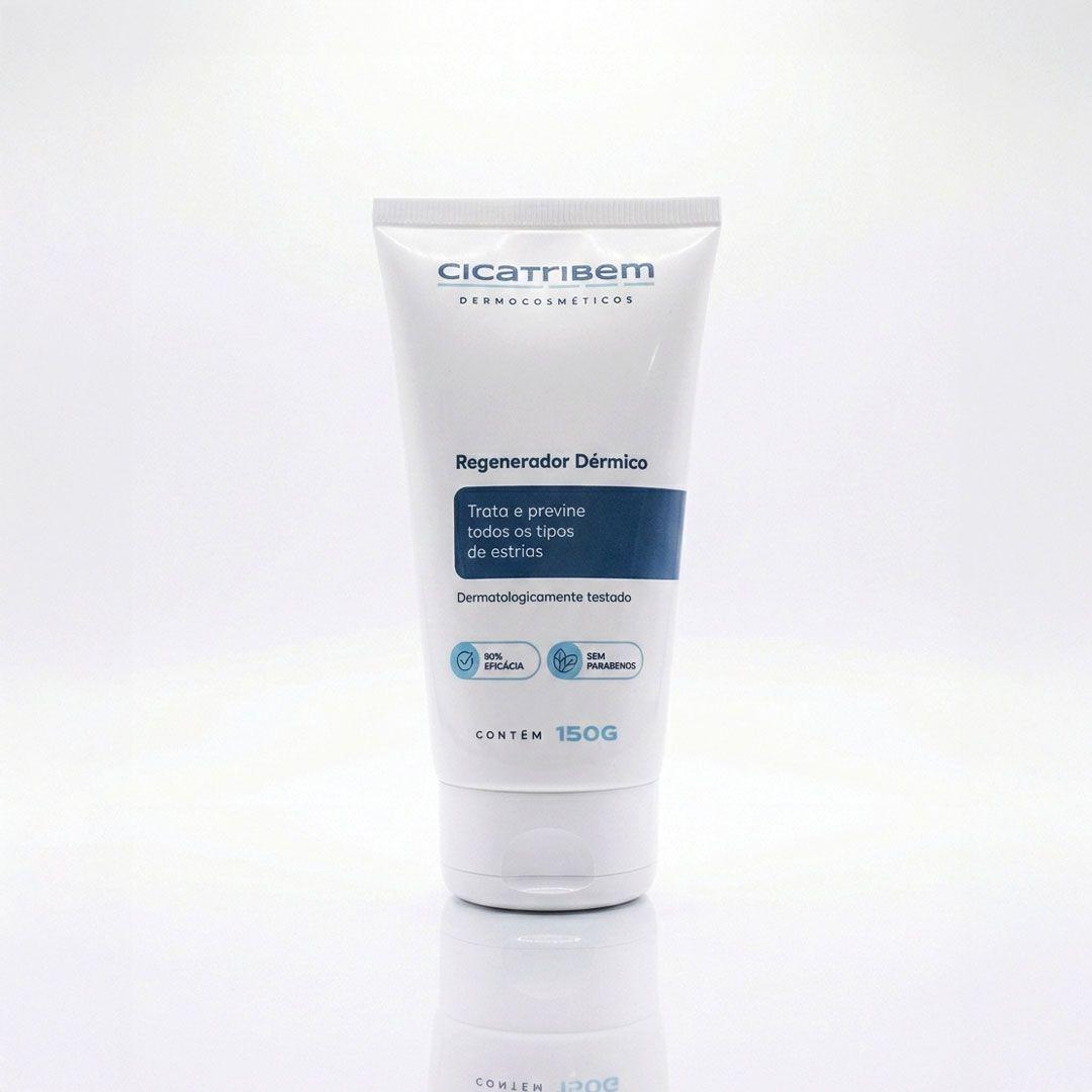 Creme Antiestrias Regenerador Dérmico Cicatribem 150g Anti Estrias Gestante Hidratante com Nanotecnologia Rosa Mosqueta e Óleo de Amêndoas
